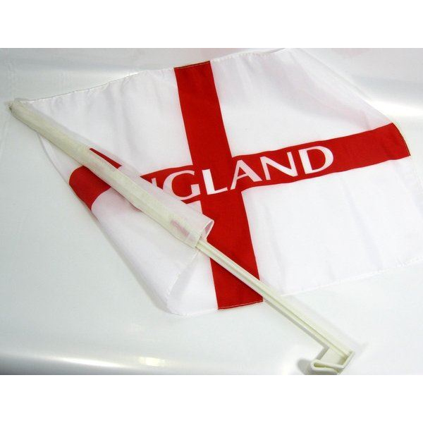 ENGLAND CAR FLAG ON STICK 46CM