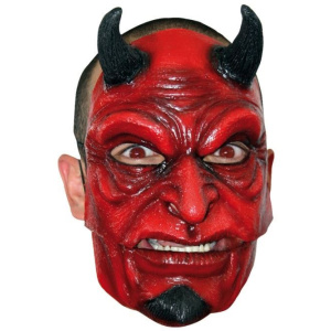 MASK FACE MOVING MOUTH 2 PART DEVIL