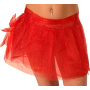 TUTU SKIRT NET WRAP ROUND RED