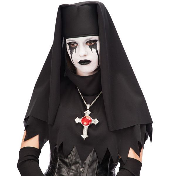 HAT NUNS HEAD PIECE BLACK