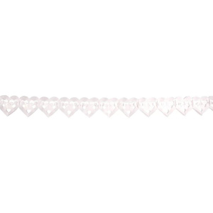 HEART SHAPED BUNTING 6MTR WHITE