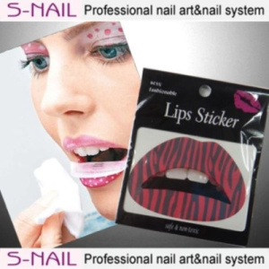 LIP TATTOO 2 IN PACKET RED-BLACK LINES