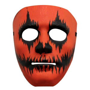 MASK FACE PLASTIC PAINTED PUMPKIN