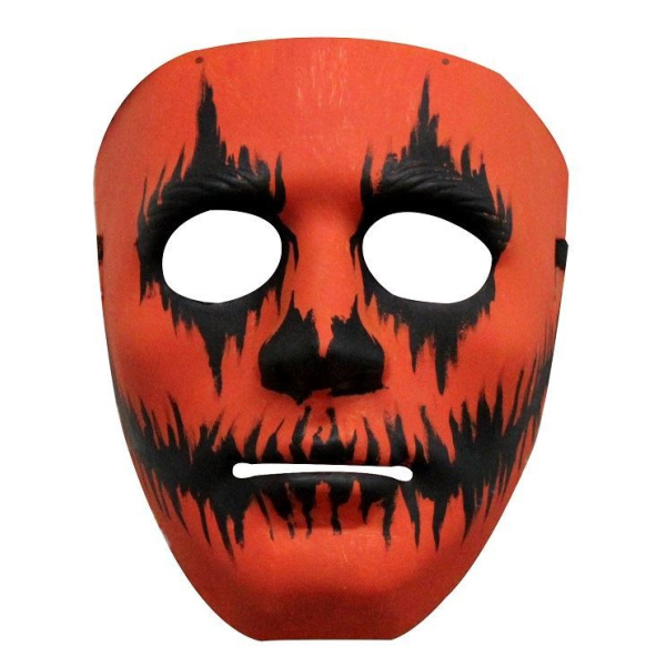 MASK FACE PLASTIC PAINTED PUMPKIN