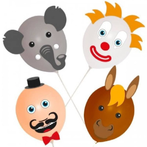 BALLOON KIT CIRCUS HEADS SET OF 4