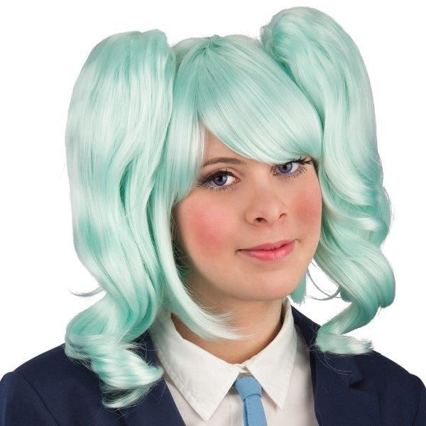 PALE GREEN BUNCHES WIG #COSPLAY #ROLEPLY