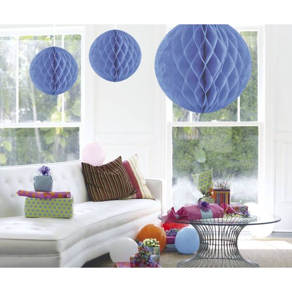 HONEYCOMB PAPER BALL BABY BLUE 50CM