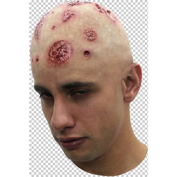 PROSTHETIC BALD HEAD ZOMBIE CAP PAINT