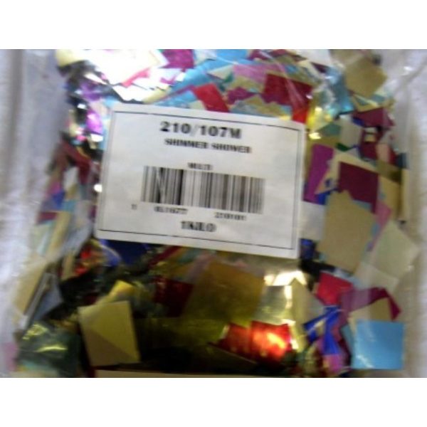 MULTI COLOURED FOIL PIECES 1KG BAG