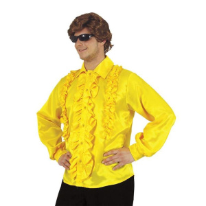 SHIRT WITH FRILLS YELLOW XL