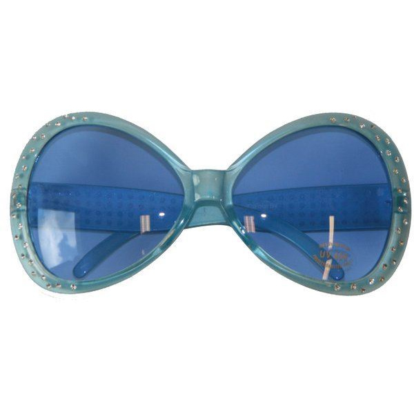 STATEMENT SUNGLASSES LIGHT BLUE OVAL