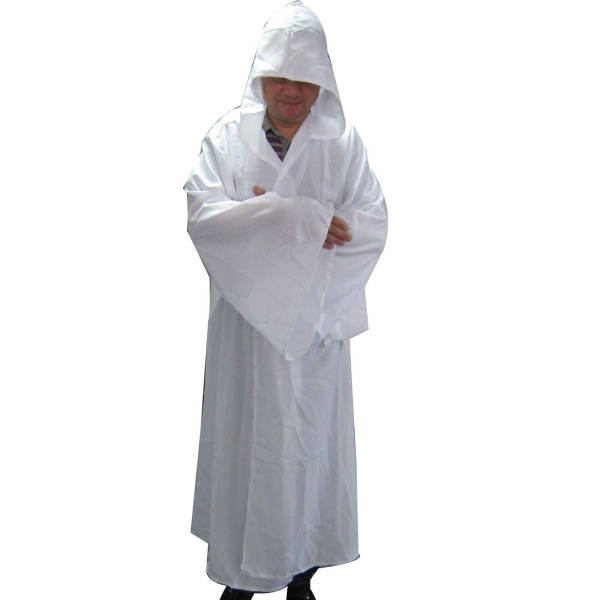 GOWN & HOOD WARRIOR WHITE 100% POLYESTER