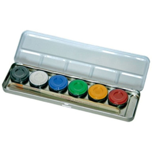 METAL PAINT BOX 6 COLOURS