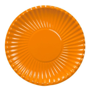 PLATES CARD 23CM ORANGE 10'S