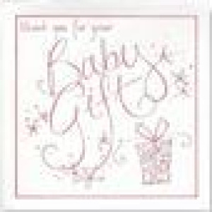 THANK YOU BABY GIFT CARD FOIL 6 PK