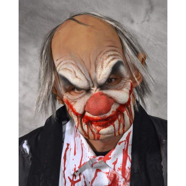 HOBO THE CLOWN SINSTER SMILE HEAD MASK. MOVING MOUTH RANGE.