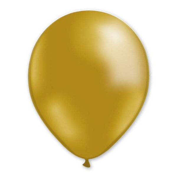 BALLOON METALLIC 13CM GOLD X1000