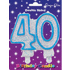 CANDLE NUMBER 40 BLUE MILESTONE  -