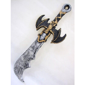 SWORD SCIMITAR BLACK & GOLD 64CM FOAM