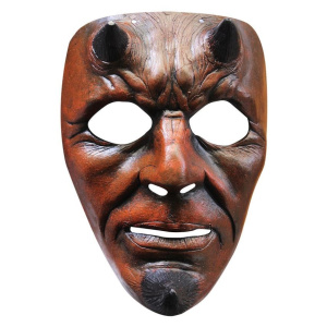 MASK FACE PLASTIC PAINTED DEVIL