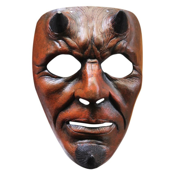 MASK FACE PLASTIC PAINTED DEVIL