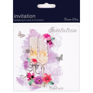 INVITATION CARD OPEN FOIL 6 PK