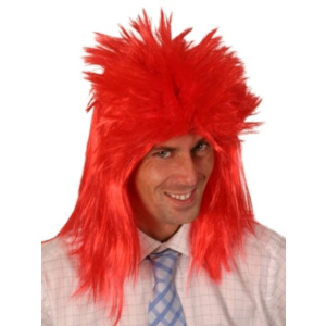 WIG NEON RED PUNK ROCKER