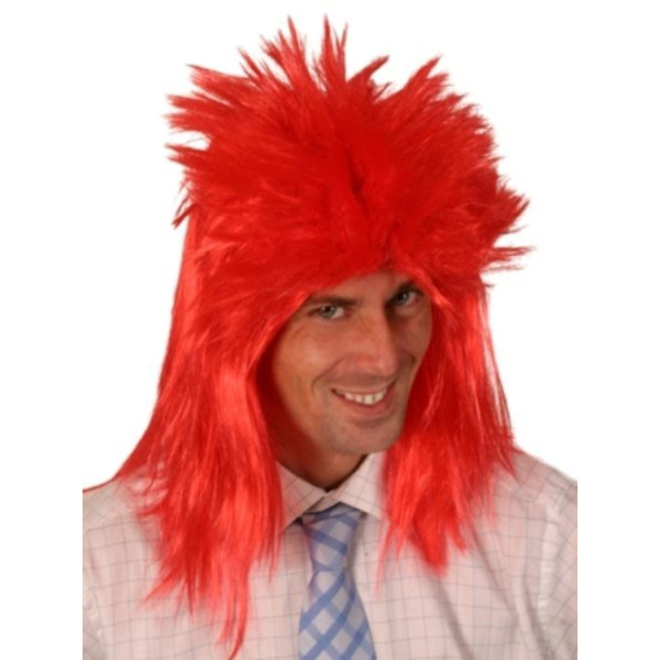 WIG NEON RED PUNK ROCKER