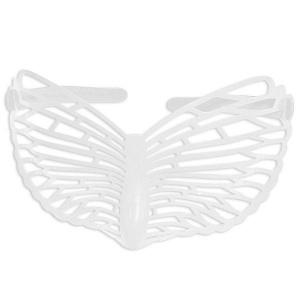 GLASSES SHAPED BUTTERFLY WHITE