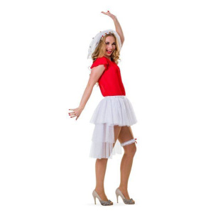 HEN PARTY BRIDES TUTU WHITE WITH TAIL