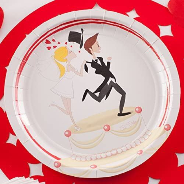 PLATES WEDDING HUMOROUS DESIGN 23CM