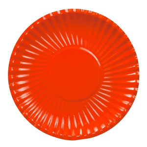 PLATES CARD 23CM RED 10'S