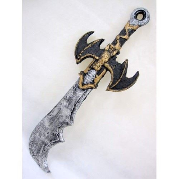 SWORD SCIMITAR BLACK & GOLD 64CM FOAM