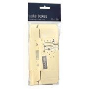 CAKE BOX FOIL GOLD CREAM 8 IN PACK