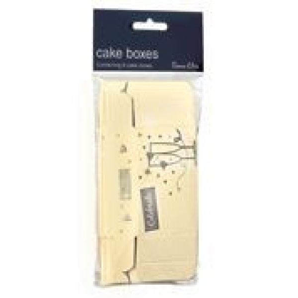 CAKE BOX FOIL GOLD CREAM 8 IN PACK