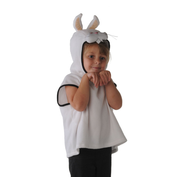 TABARD CHILD RABBIT WHITE 5-6 YEAR