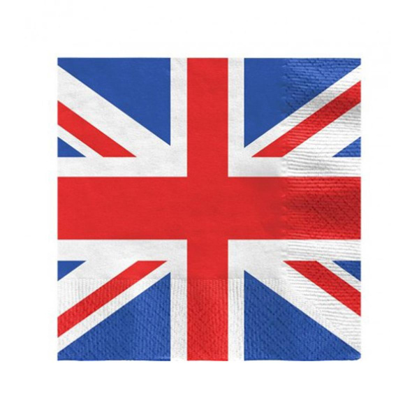 UNION JACK NAPKINS 33CM PACK OF 16 2PLY