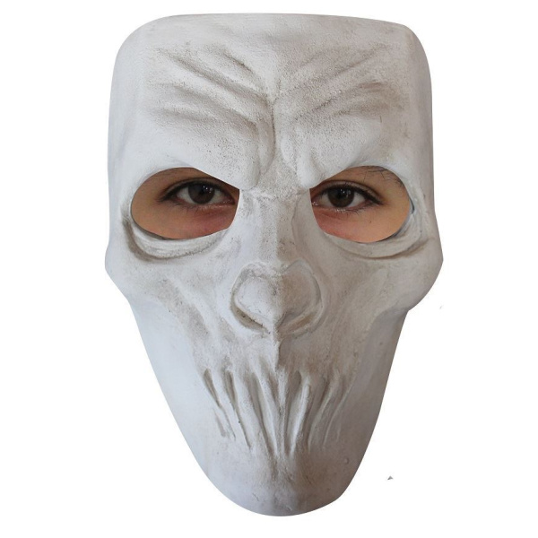 MASK FACE PLASTIC MOUTHLESS WHITE