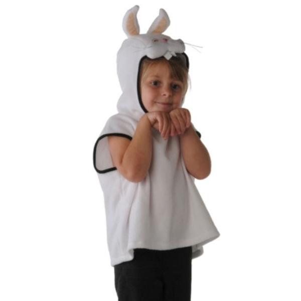 TABARD CHILD RABBIT WHITE 5-6 YEAR