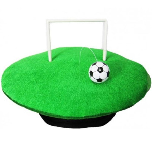 NOVELTY FOOTBALL HAT WITH GOAL & BALL