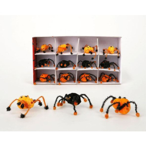 SPIDER ON HEADER CARD ORANGE HALLOWEEN