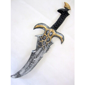 SWORD SCIMITAR SILVER & GOLD 68CM FOAM