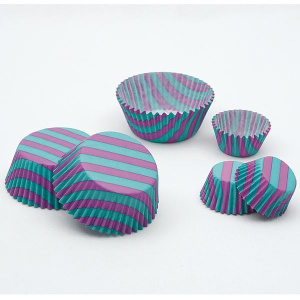 CUP CAKE CASES STRIPES LARGE 75'S