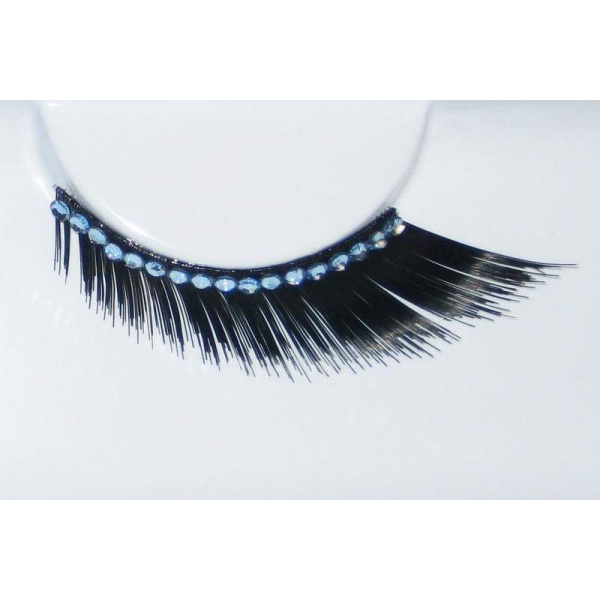 EYE LASHES RINESTONE STRIP ON BLACK