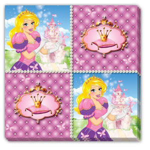 NAPKINS PRINCESS BIRTHDAY 33 X 33CM 16 P