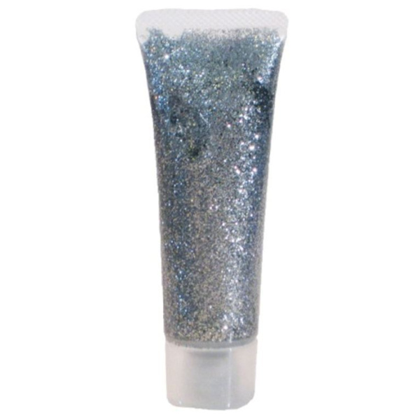 GLITTER GEL SILVER 18ML TUBE