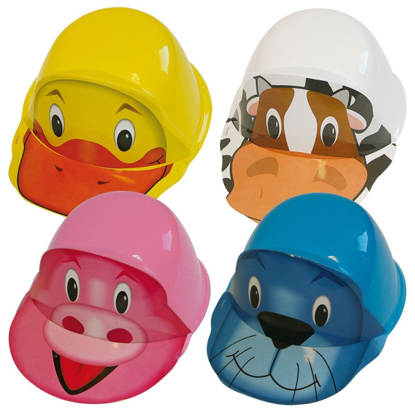 HAT ANIMALS PLASTIC ASSTD DESIGNS