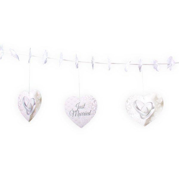 BUNTING HEART SHAPES PAPER GARLAND 4M