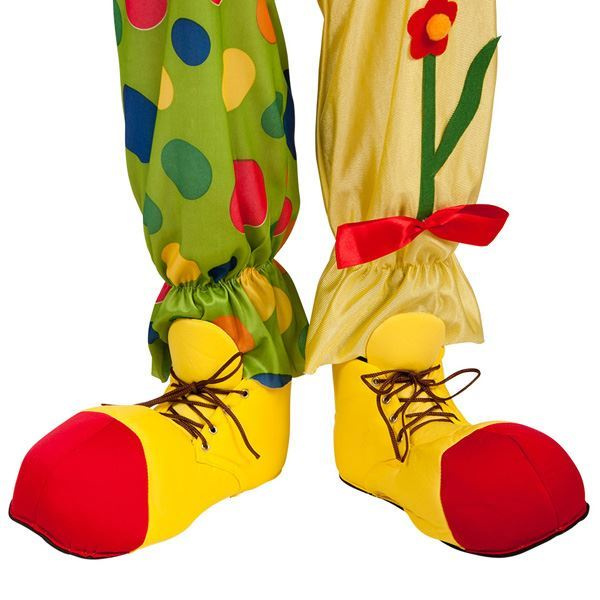 SHOE COVERS CLOWN FABRIC ADULT SIZE