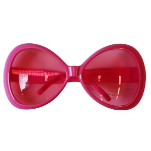 1960'S HOT PINK OVAL SUNGLASSES